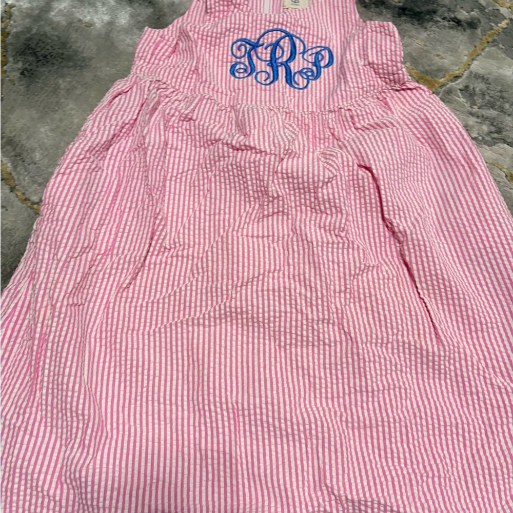 Lands' End Pink and White Striped Kids Nightgown